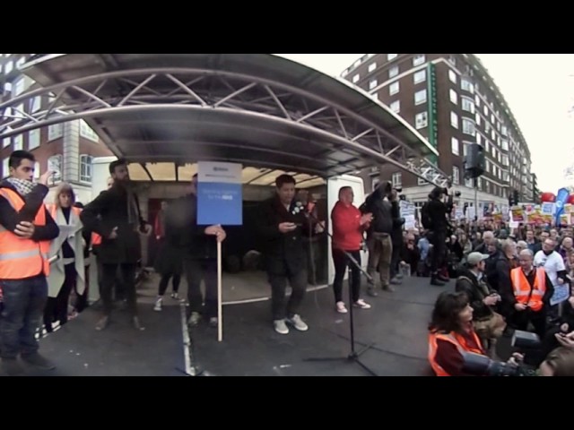 360 video of Jeeves Wijesuriya's speech at the "It's our NHS" demonstration