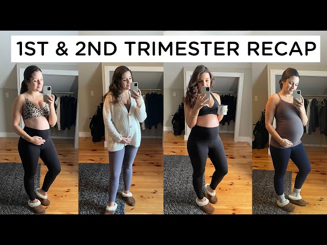 FIRST AND SECOND TRIMESTER RECAPS ✨ Pregnancy Symptoms & Body Changes