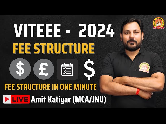 VITEEE MCA COURSE FEE STRUCTURE IN ONE MINUTE | #viteee #mca #2023 #feestructure #fees #vellore