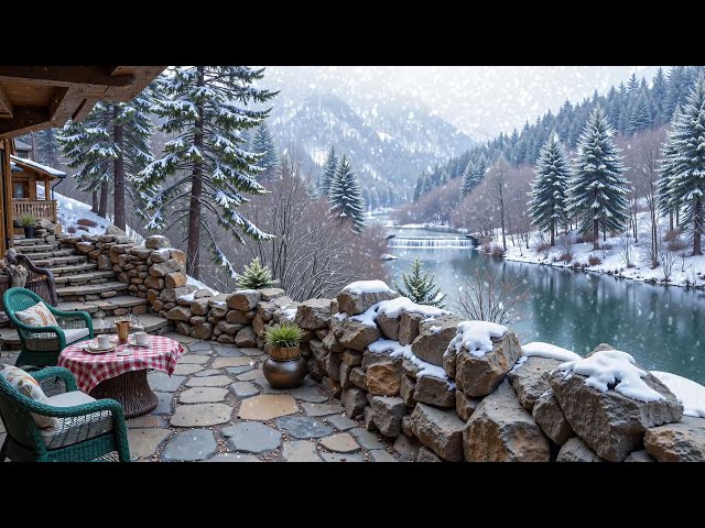 Elegant Winter piano In Cozy Bedroom Snowy Days 🎄 Calming  Piano Music For Relaxation And Sle...