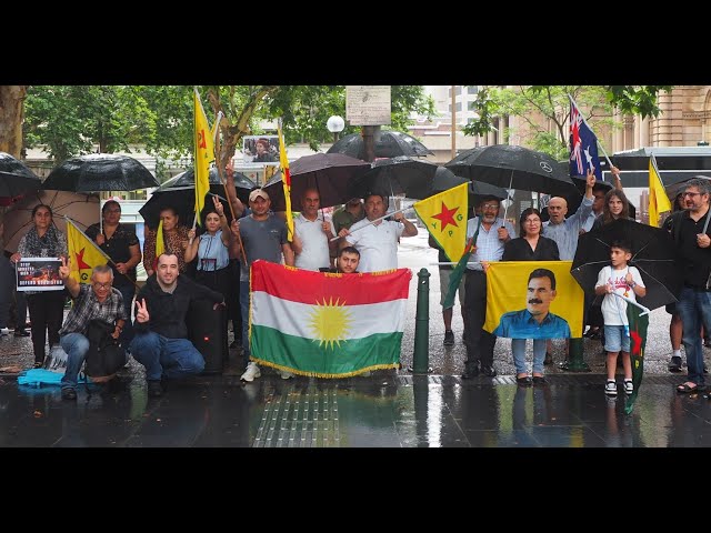 Kurds and allies rally for peaceful and just solution to the civil war in Syria