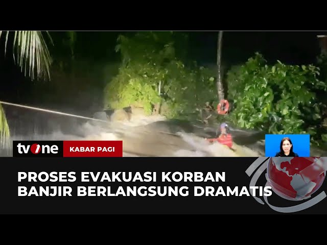 Dramatis Proses Evakuasi Pria Terjebak Banjir di Banyumas | Kabar Pagi tvOne