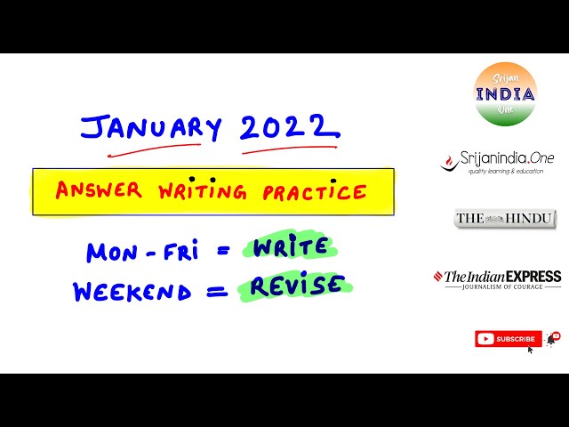 January 2022 | Answer Writing | Srijan India One