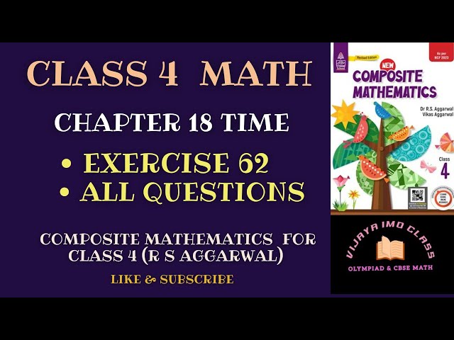 R S Aggarwal Solution Class 4th Math | Chapter-18 Time | Exercise-62