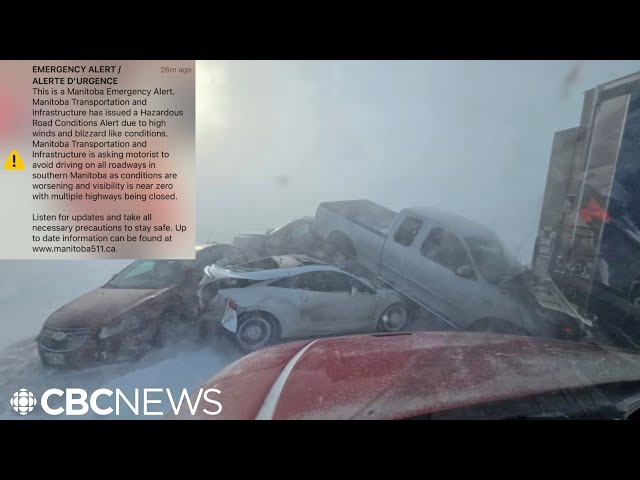 Blizzard leads to pileups, warnings from hospitals | Update with Riley Laychuk