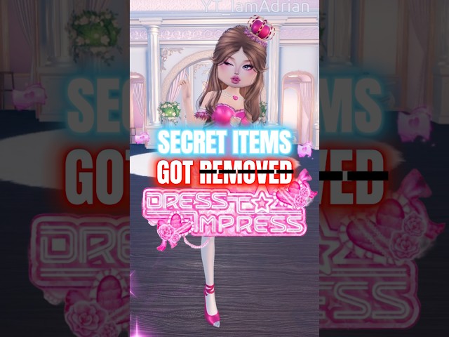 *SECRET ITEMS* GOT REMOVED in Dress To Impress! 😭✨ #roblox #shorts #dti #dresstoimpress