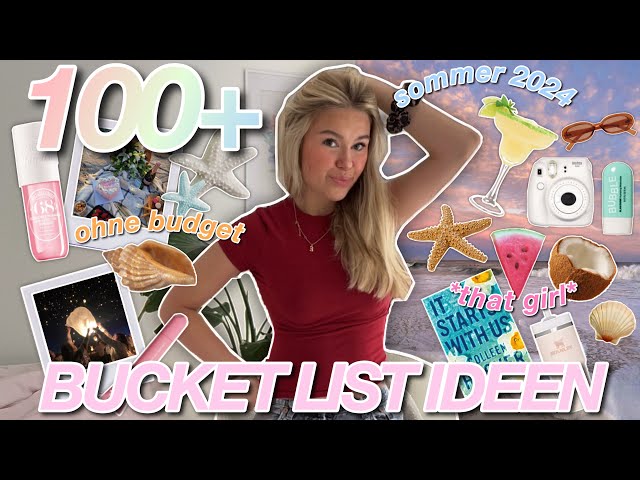 100+ SUMMER BUCKET LIST IDEEN 🌴 kein budget! clean girl summer 💞