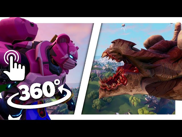 MONSTER vs MECH in VR! Different Angles fortnite virtual reality 360  videos realidad virtual vr