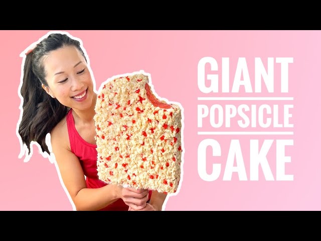 Giant Strawberry Shortcake Popsicle CAKE | Cake Tutorial | Cocobelly Cakes