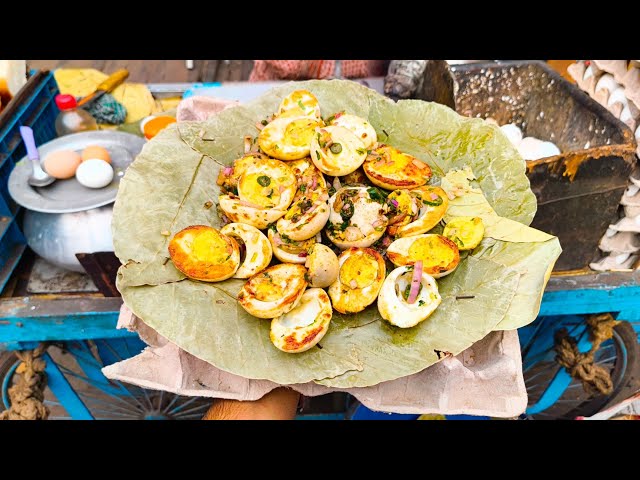 Delicious 10 Boiled Egg Fry Making At Kolkata | Indian Street Food