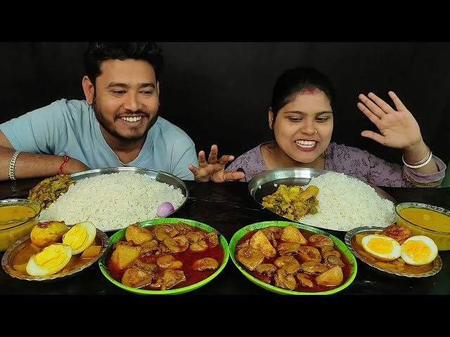 chicken gizzard curry egg curry rice eating challenge