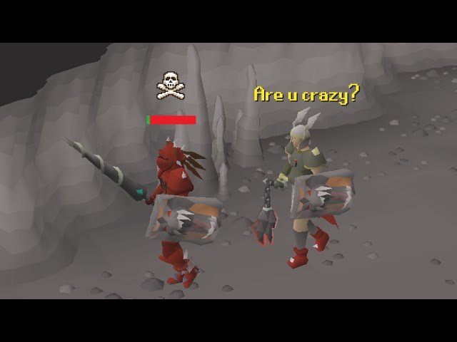 Walking around Wilderness With 1 Hitpoint and Full Dragon