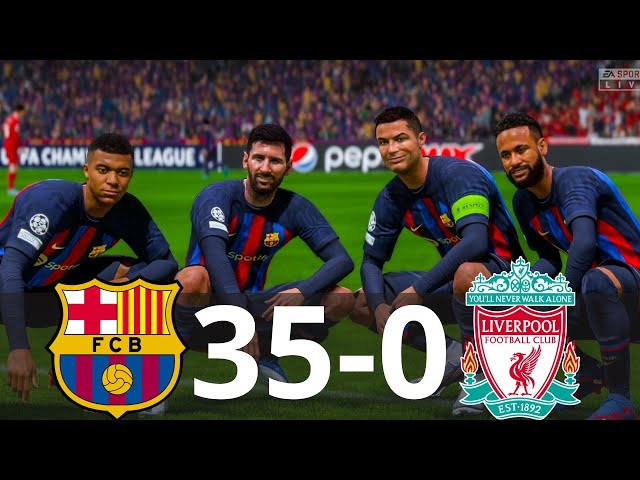 MESSI, RONALDO, MBAPPE, NEYMAR, ALL STARS | BARCELONA 35-0 LIVERPOOL