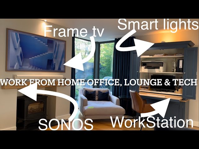 Home Office / Lounge Transforming Design Work From Home Desk Set-Up Tech & Gadgets Tour #homeoffice