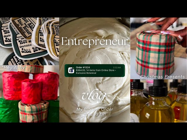 I got a $364 order! , Restocking Inventory, Packing Body Butter Orders | Entrepreneur Vlog