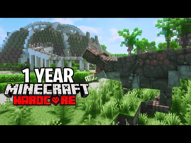 I Survived 1 Year in Jurassic Apocalypse in Minecraft