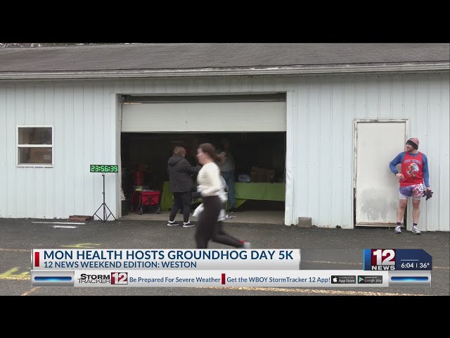 Racers run in loops at Mon Health Groundhog Day 5K