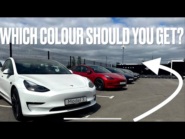 TESLA MODEL 3 & Y 2023 COLOUR COMPARISON WHICH COLOR SHOULD I GET? BLUE BLACK GREY RED SILVER WHITE