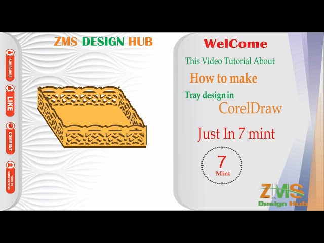 Tray Design For Flower decoration | For chocolate Tray Design In CorelDraw# ZMS DESIGN HUB