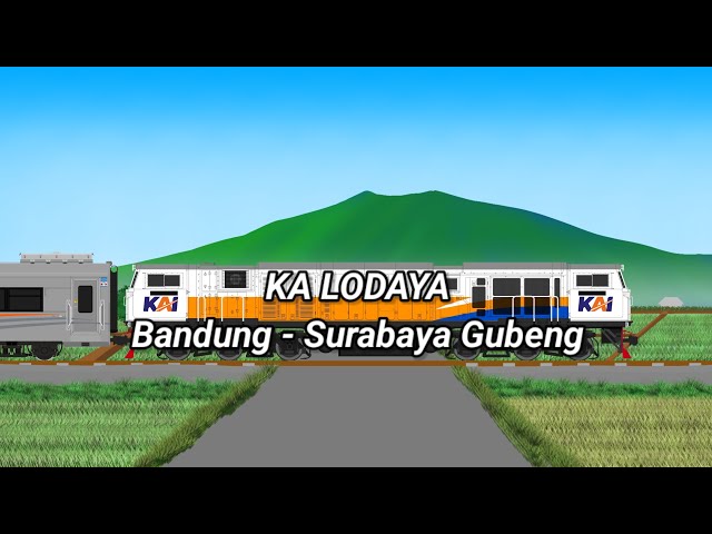 Kereta Api Lodaya Relasi Bandung - Surabaya Gubeng sebelum SS New Gen • Animasi Kereta Api Indonesia