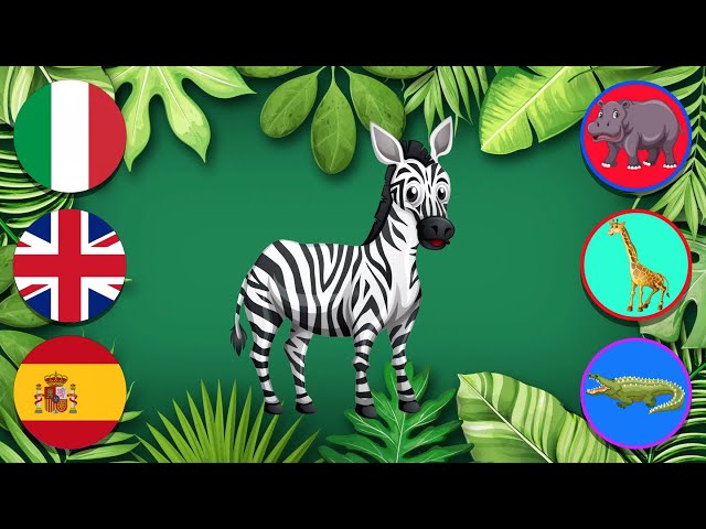 GUESS The animals in the jungle -  🇮🇹 Italian 🇬🇧English 🇪🇸 Spanish with Lucilla, Daisy and Luli