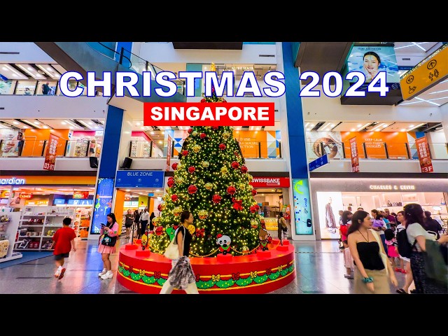 Singapore City Christmas Tour | Orchard Road To Marina Bay | 4K HDR Travel Video🇸🇬🎄😍