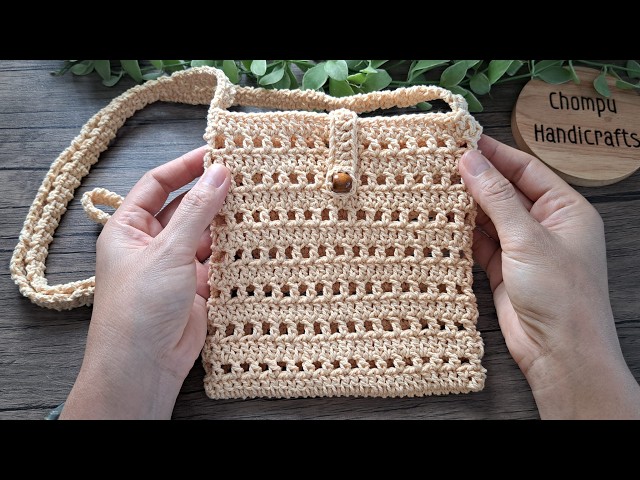 Crochet Crossbody Bag Tutorial | Crochet Sling Bag Tutorial | Beginner friendly!