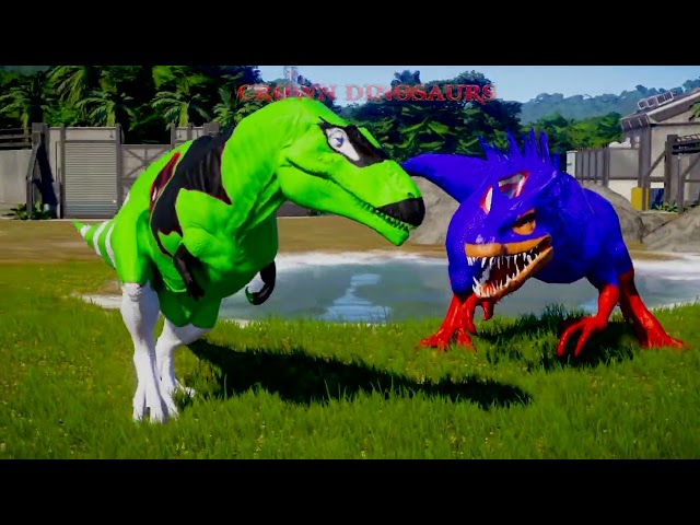 ⚔️ Captain America I-Rex vs. Flash Giganotosaurus – The Ultimate Battle of Speed and Power! 🦖💥