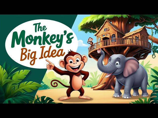 The Monkey's Big Idea: A Heartwarming Jungle Adventure with Elephant  | TaleTwists