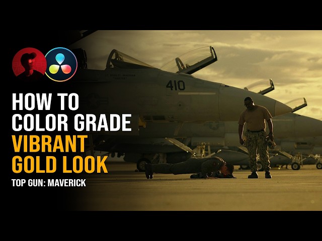 How to Grade TOP GUN GOLD Film Look | DaVinci Resolve Tutorial