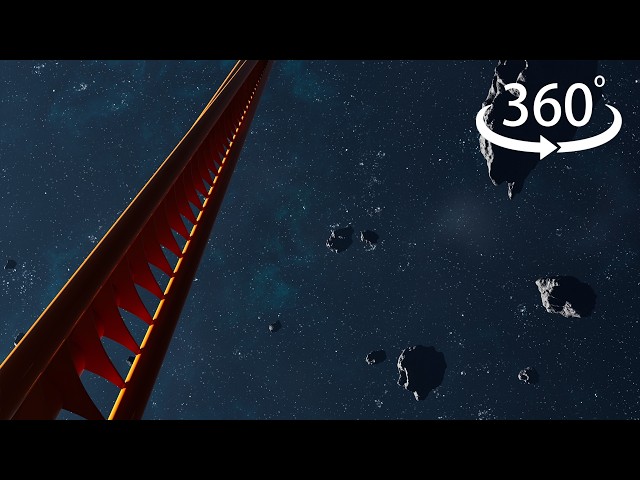 Roller coaster in space/360VR/4K