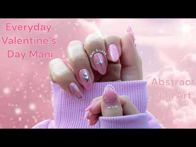 ABSTRACT VALENTINE'S DAY MANI | Gel Nails | Mani Bisshhh