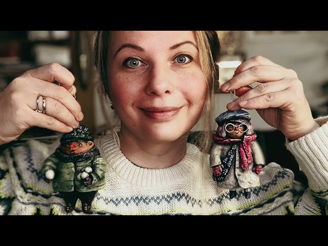 10 Unique Christmas Tree Ornaments – Handcrafted Paper Mache Children with Heartwarming Charm