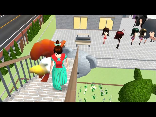 Kabur Karna Rumah Rina Di Kepung Mahluk Aneh  | Gameplay Sakura School Simulator!