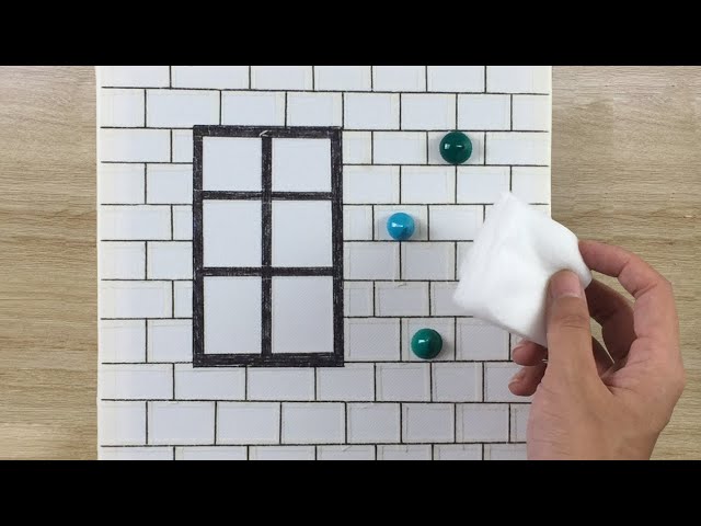 Painting with Masking Tape 🌼 Window & flowers on Balcony / Painting tutorial #156 / Satisfying Video