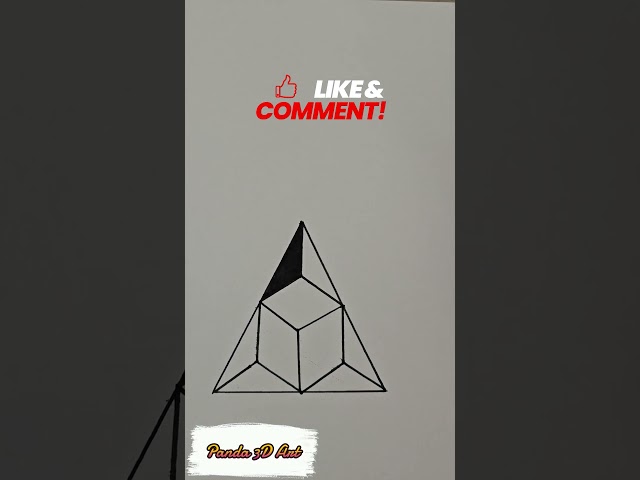 How to draw 3D drawing triangle || #shorts