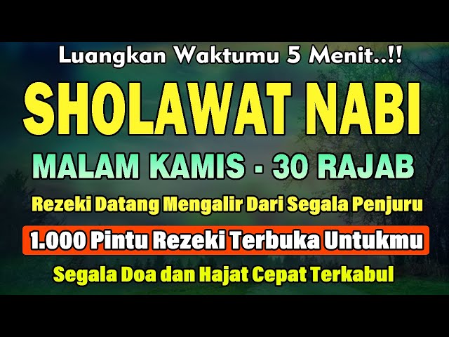 PUTAR MALAM INI !! SHOLAWAT JIBRIL PENGABUL HAJAT, MENDATANGKAN REZEKI, PENGHAPUS DOSA