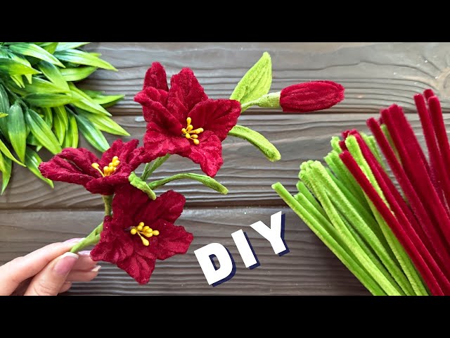 How to Make Flower Pipe Cleaner with Chenille Wire DIY Tutorial Crafts