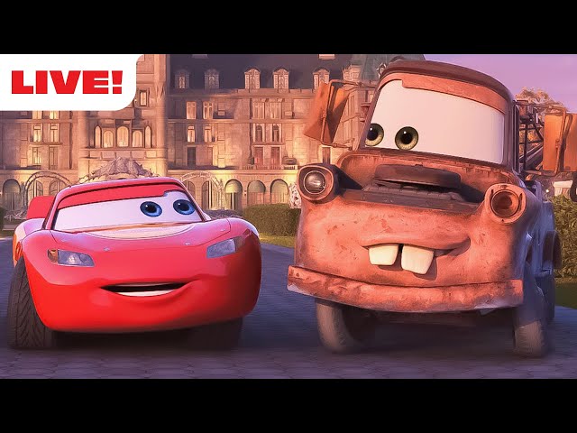 🔴 LIVE | Pixar Cars Shorts 🚘 | NEW Livestream! | Cars on the Road, Cars Toon & MORE! |  @disneyjr