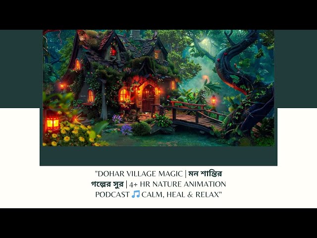 @DoharVillageMagicStories মন শান্তির গল্পের সুর 4+ Hr Nature Animation Podcast 🎵 Calm, Heal & Relax