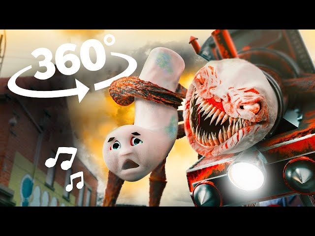 360° VR Choo Choo Charles - Hungry Pig (official song) in 4K