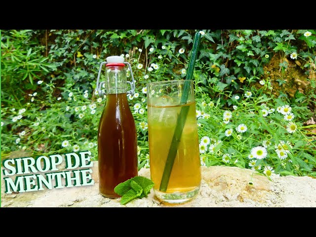 Sirop de menthe maison  100% naturel et sans colorant