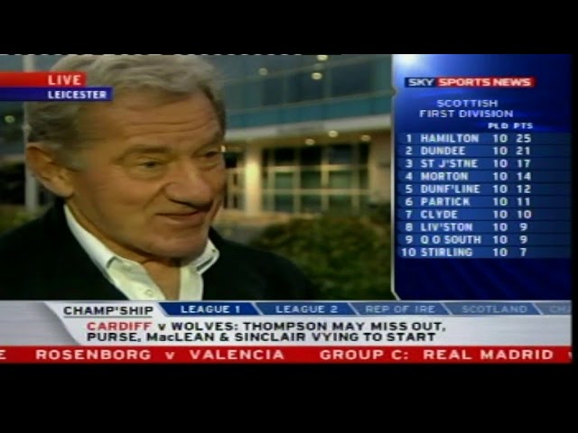 Megson Leaves Leicester - Milan Mandaric Interview - Sky Sports News 24 October 2007