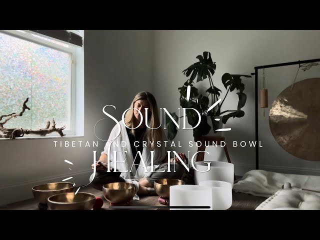 Tibetan and crystal sound bowl Sound Healing session 432hz healing frequency