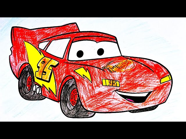 Coloring Lightning McQueen Cars With All My Crayons