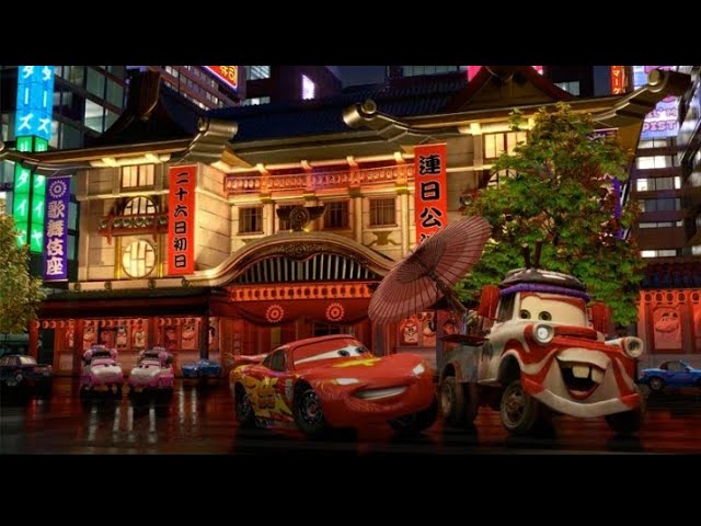 Disney Pixar Cars 2 (2011) Japan/Tokyo scenes #movie #japanrace 🇯🇵