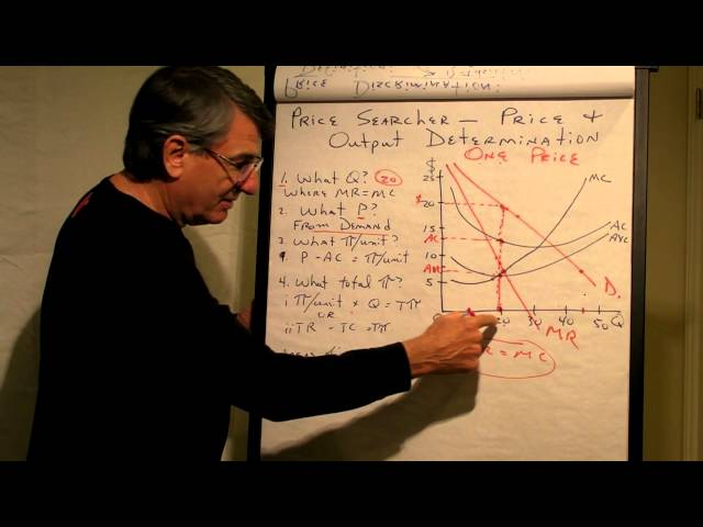 Price and Output Determination for a Price Searcher