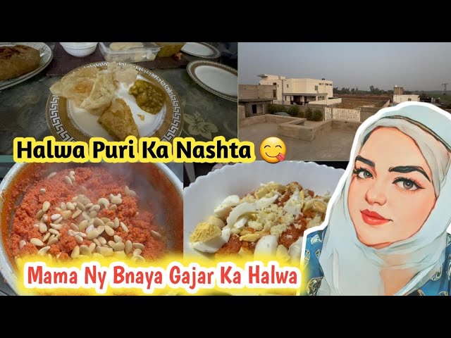 Vlog | Pakistani Nashta 😋 | Mama K Hath Ka Gajar aka Halwa | Gajar Ka Halwa ki Recipe |