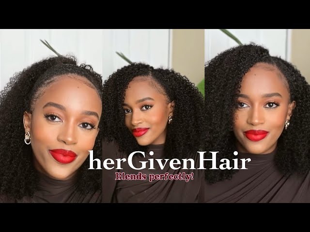 Regrowing my hair 2025! All in one half wig, no lace, no glue// HerGivenHair