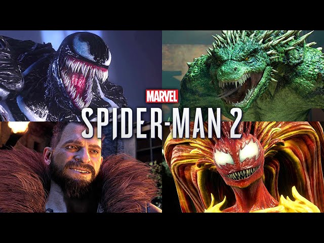 Marvel's Spider-Man 2 PC - All Boss Fights & Ending (4K 60FPS)